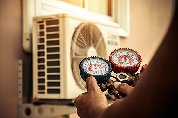 Professional Furnace Repair technician working in River Pines, CA
